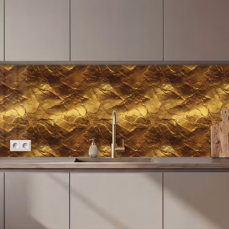 Kitchen splashback - Gold Leaf - Texture - Gold — 1