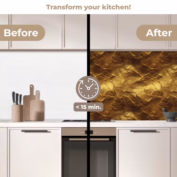 Kitchen splashback - Gold Leaf - Texture - Gold — 3