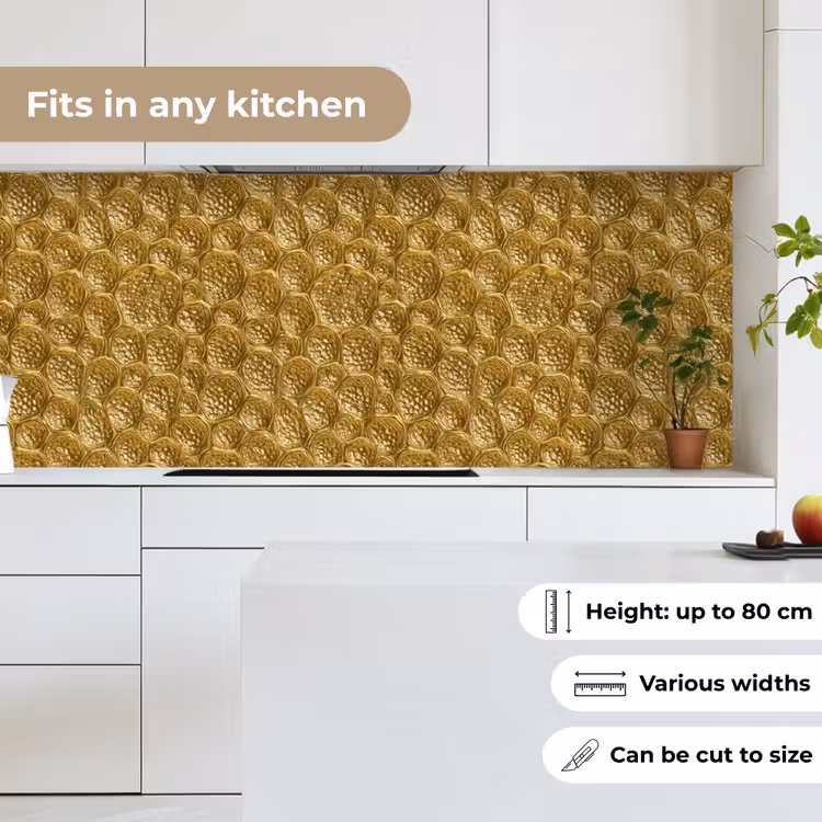 Kitchen splashback - Hammered - Mosaic - Antique - Gold — 7