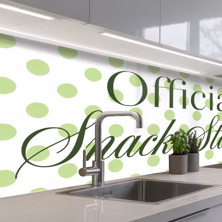 Kitchen splashback - Snack Station - Green - Dots — 2