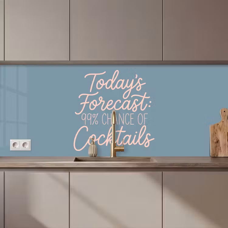 Kitchen splashback - Today's Forecast - Cocktails - Blue — 1