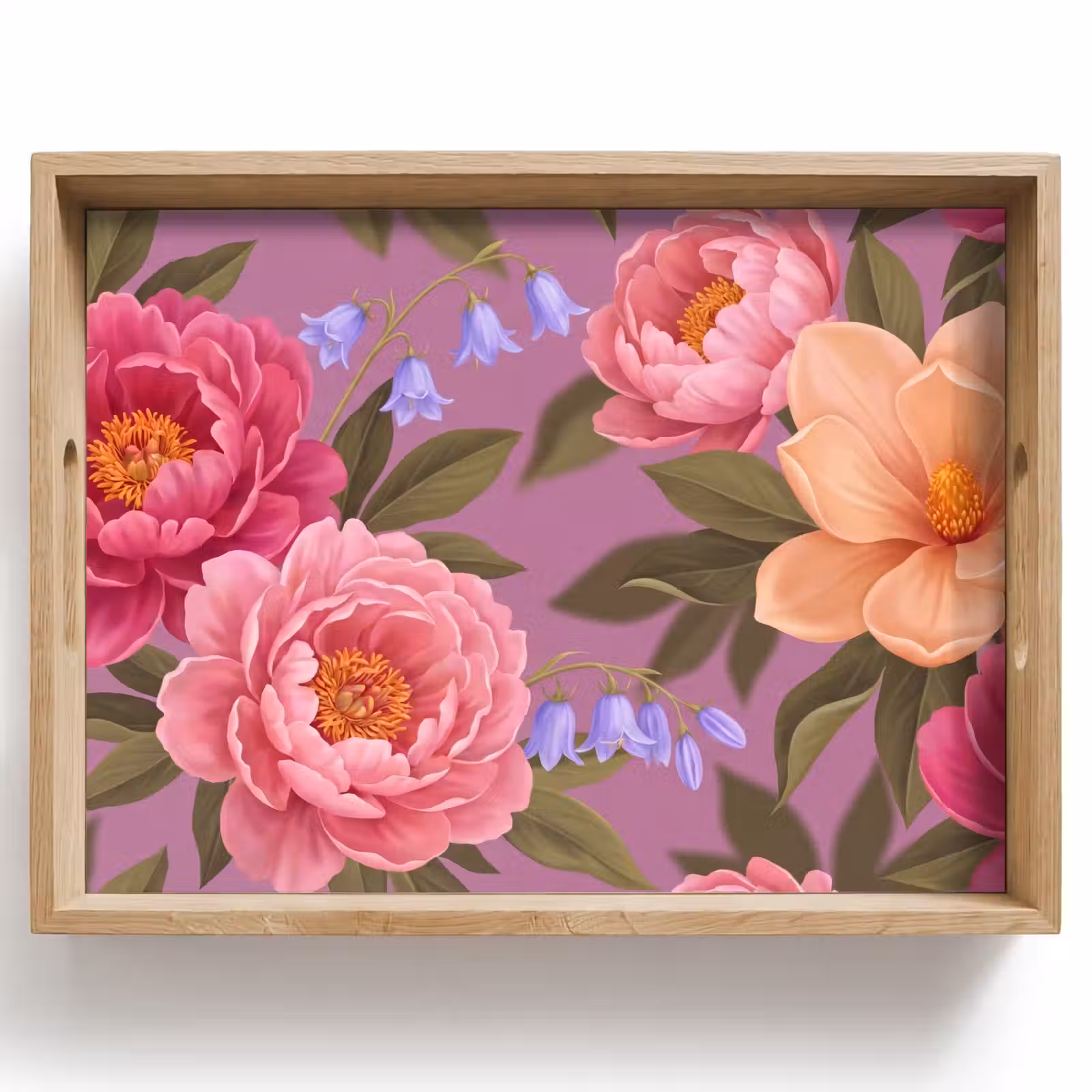 Tray - Flowers - Pattern - Illustration - Pink — 1