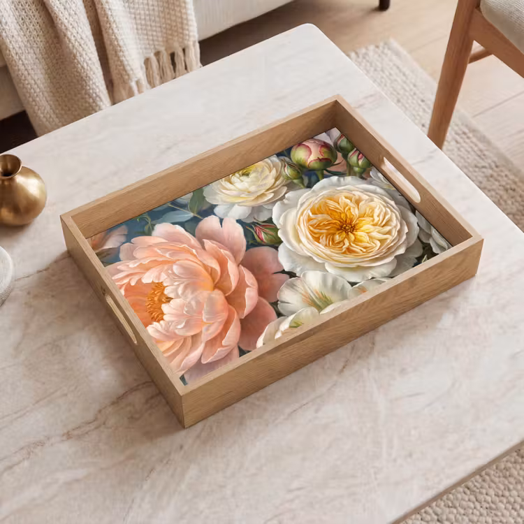 Tray - Flowers - Bouquet - Nature - Classic - Colorful — 2