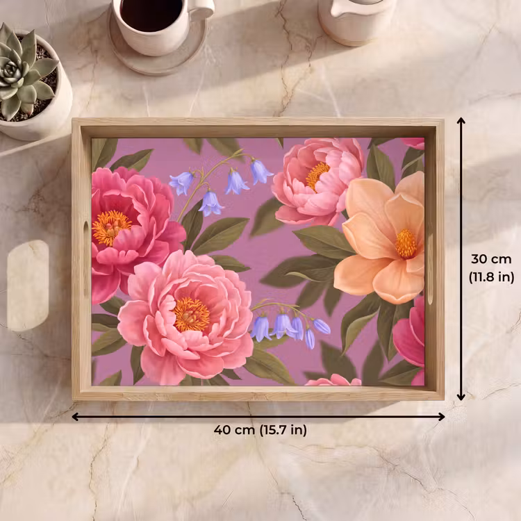 Tray - Flowers - Pattern - Illustration - Pink — 7
