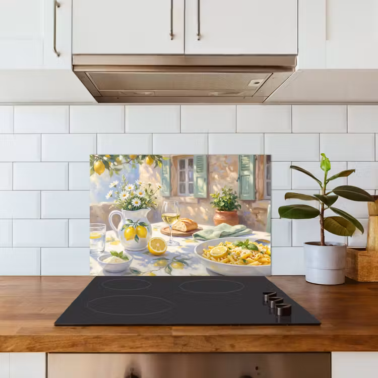 Kitchen splashback for hob - Food - Patio - Summer - Painted - Yellow — 3
