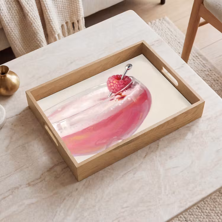 Tray - Cocktail - Raspberry - Drink - Modern - Pink — 2