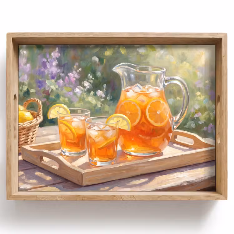 Tray - Drink - Lemon - Summer - Garden - Yellow — 1