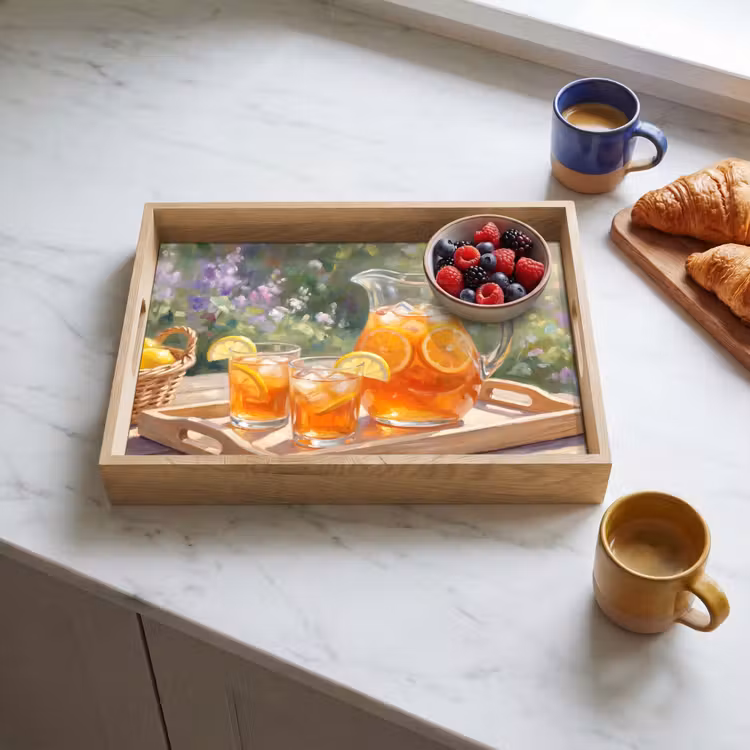 Tray - Drink - Lemon - Summer - Garden - Yellow — 3