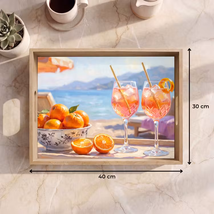 Tray - Drinks - Glasses - Beach - Summer - Orange — 8