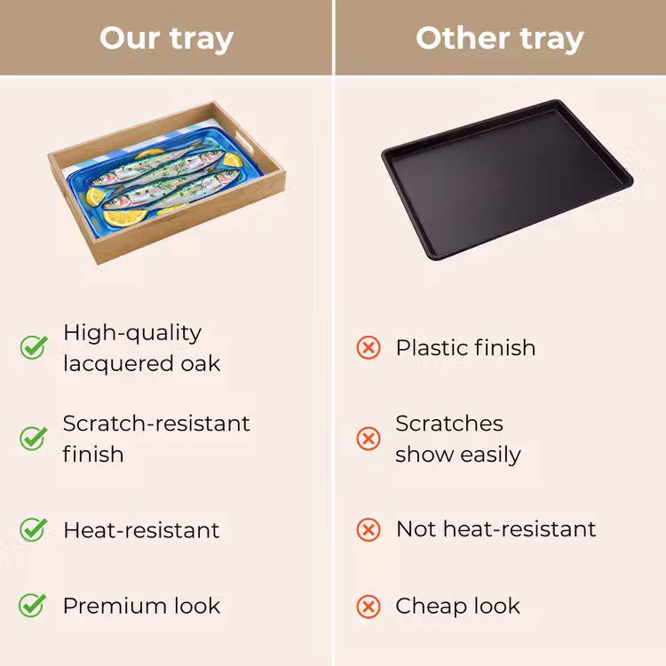 Tray - Fish - Lemon - Herbs - Food - Blue — 10