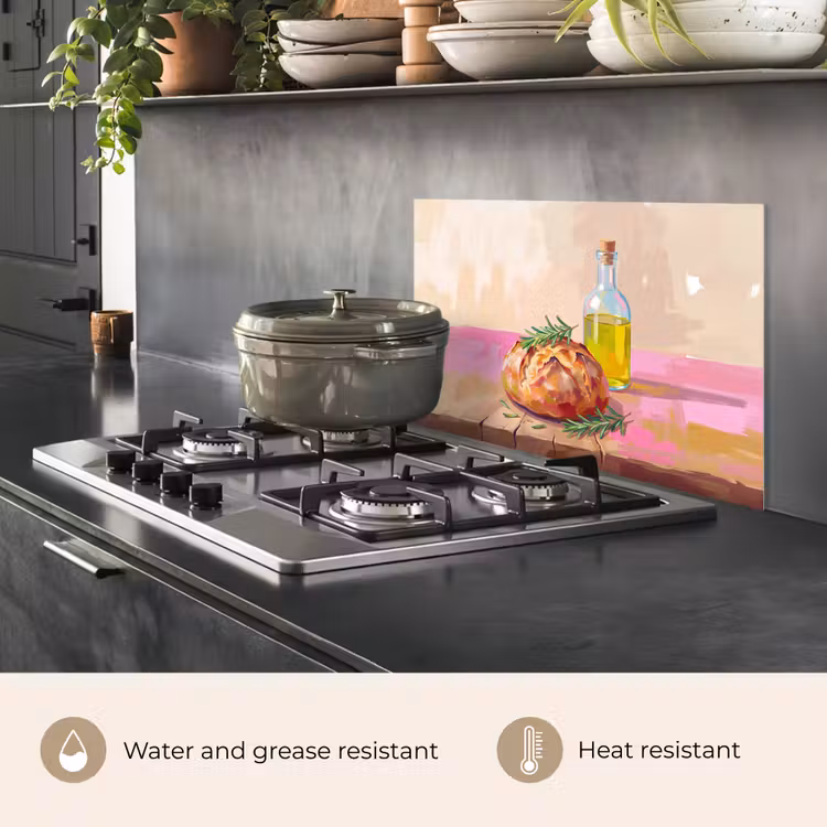 Kitchen splashback for hob - Food - Bread - Olive Oil - Abstract - Kitchen — 2
