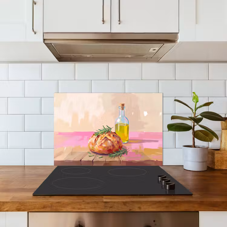 Kitchen splashback for hob - Food - Bread - Olive Oil - Abstract - Kitchen — 3