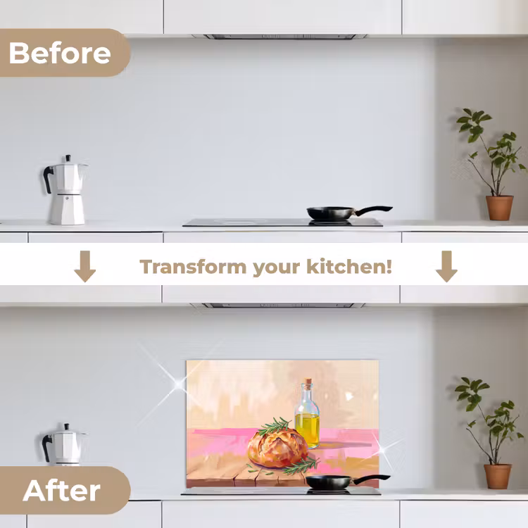 Kitchen splashback for hob - Food - Bread - Olive Oil - Abstract - Kitchen — 7