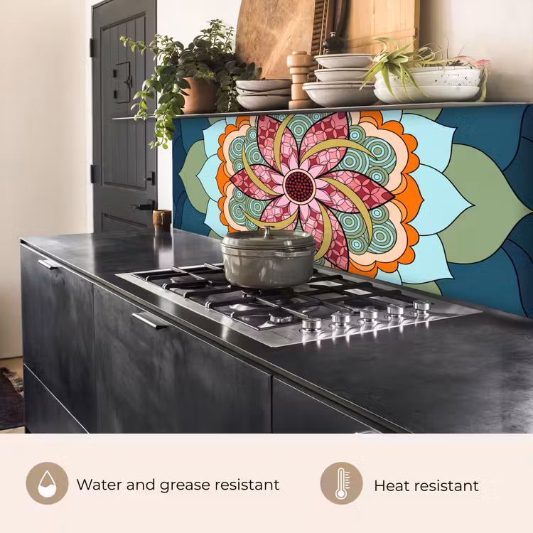 Kitchen splashback - Mandala - Geometric - Art - Decorative - Colorful — 5