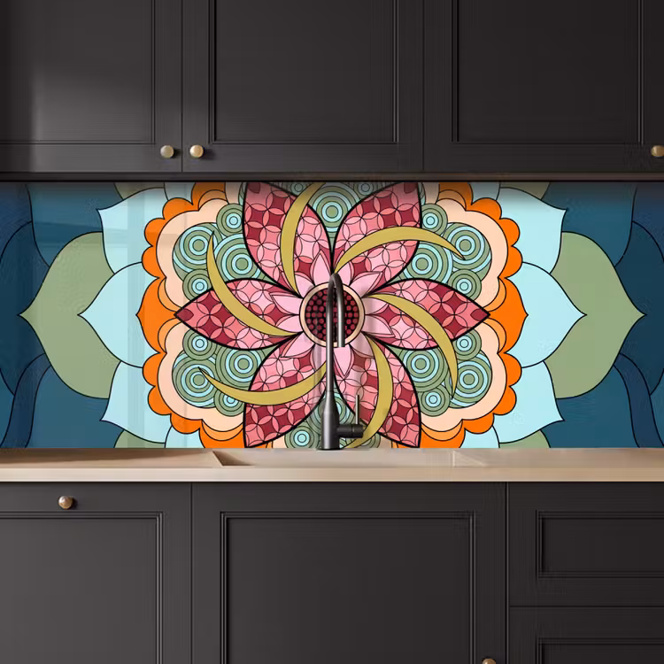 Kitchen splashback - Mandala - Geometric - Art - Decorative - Colorful — 6