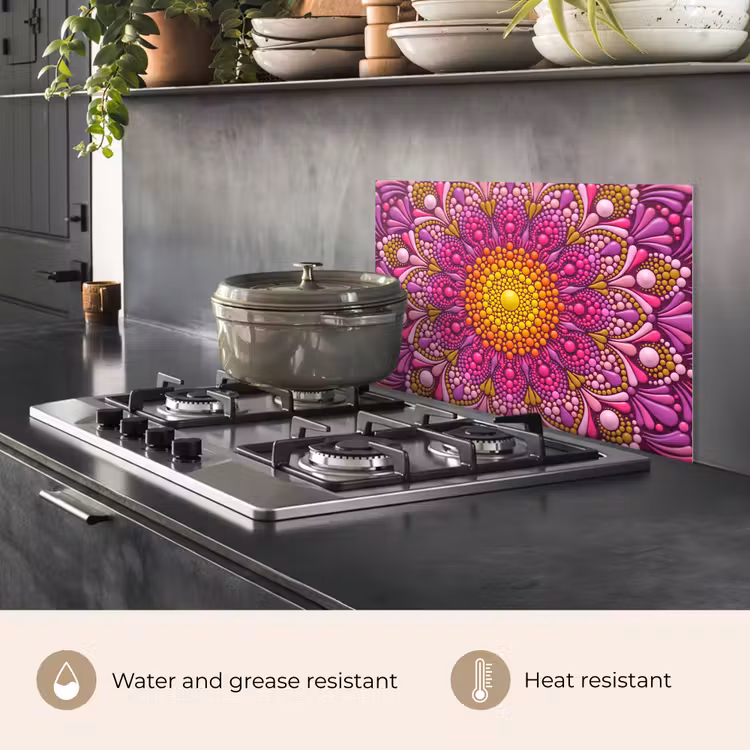 Kitchen splashback for hob - Pattern - Polka Dots - Abstract - Colorful — 2