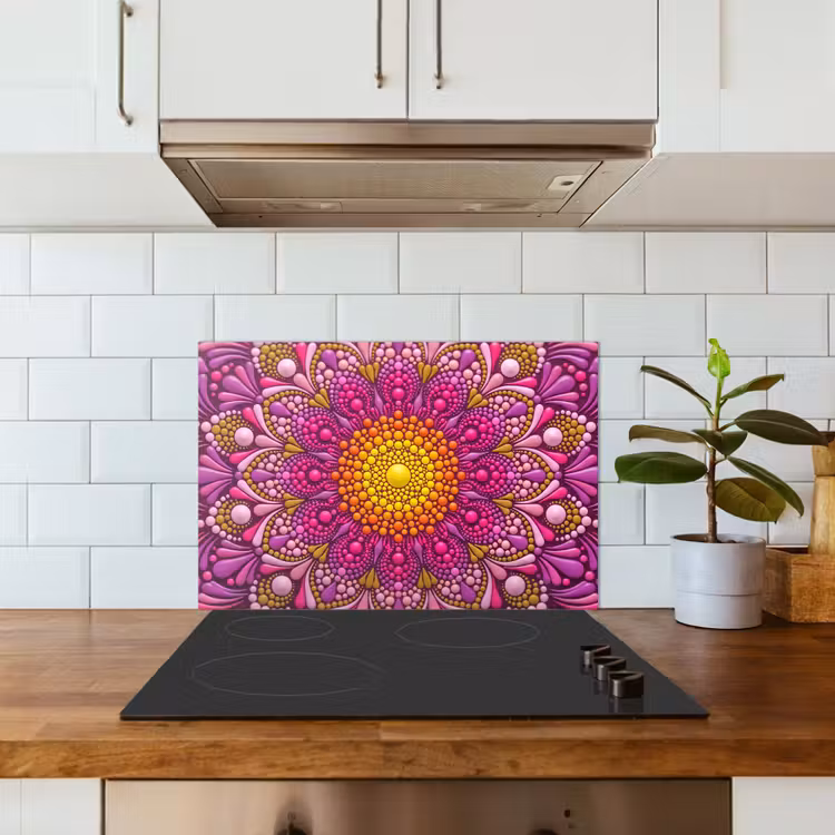 Kitchen splashback for hob - Pattern - Polka Dots - Abstract - Colorful — 3