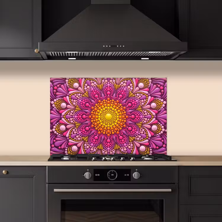 Kitchen splashback for hob - Pattern - Polka Dots - Abstract - Colorful — 5