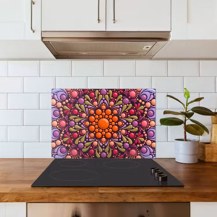 Kitchen splashback for hob - Pattern - Polka Dots - Abstract - Modern - Colorful — 3