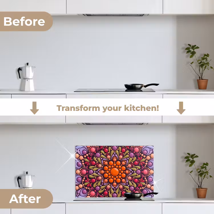 Kitchen splashback for hob - Pattern - Polka Dots - Abstract - Modern - Colorful — 7