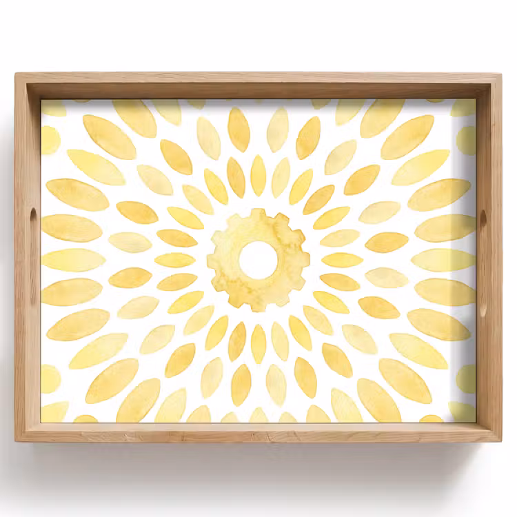 Tray - Abstract - Geometric - Radiant - Yellow — 1