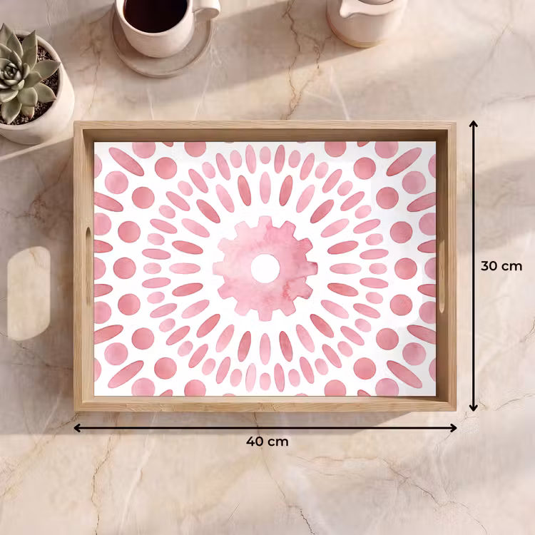 Tray - Abstract - Shapes - Pattern - Watercolor - Pink — 8