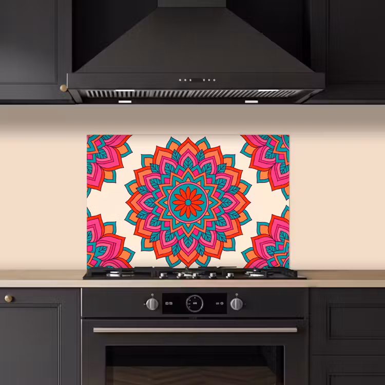 Kitchen splashback for hob - Mandala - Pattern - Abstract - Colorful - Modern — 5