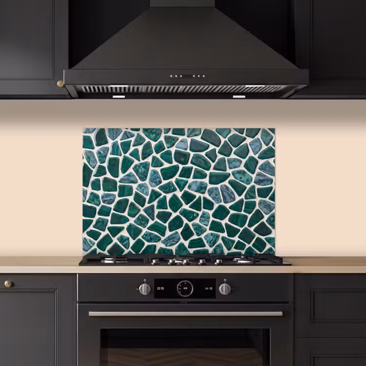 Kitchen splashback for hob - Texture - Stone - Green - Abstract - Pattern — 5
