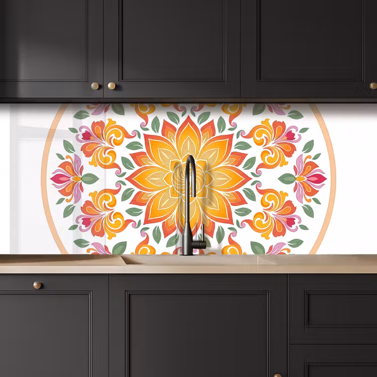 Kitchen splashback - Mandala - Flowers - Decoration - Colorful - Abstract — 6