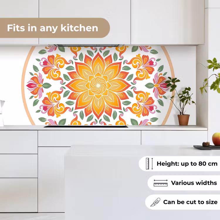 Kitchen splashback - Mandala - Flowers - Decoration - Colorful - Abstract — 7