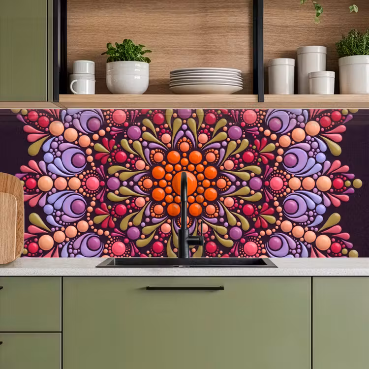 Kitchen splashback - Pattern - Polka Dots - Abstract - Modern - Colorful — 8