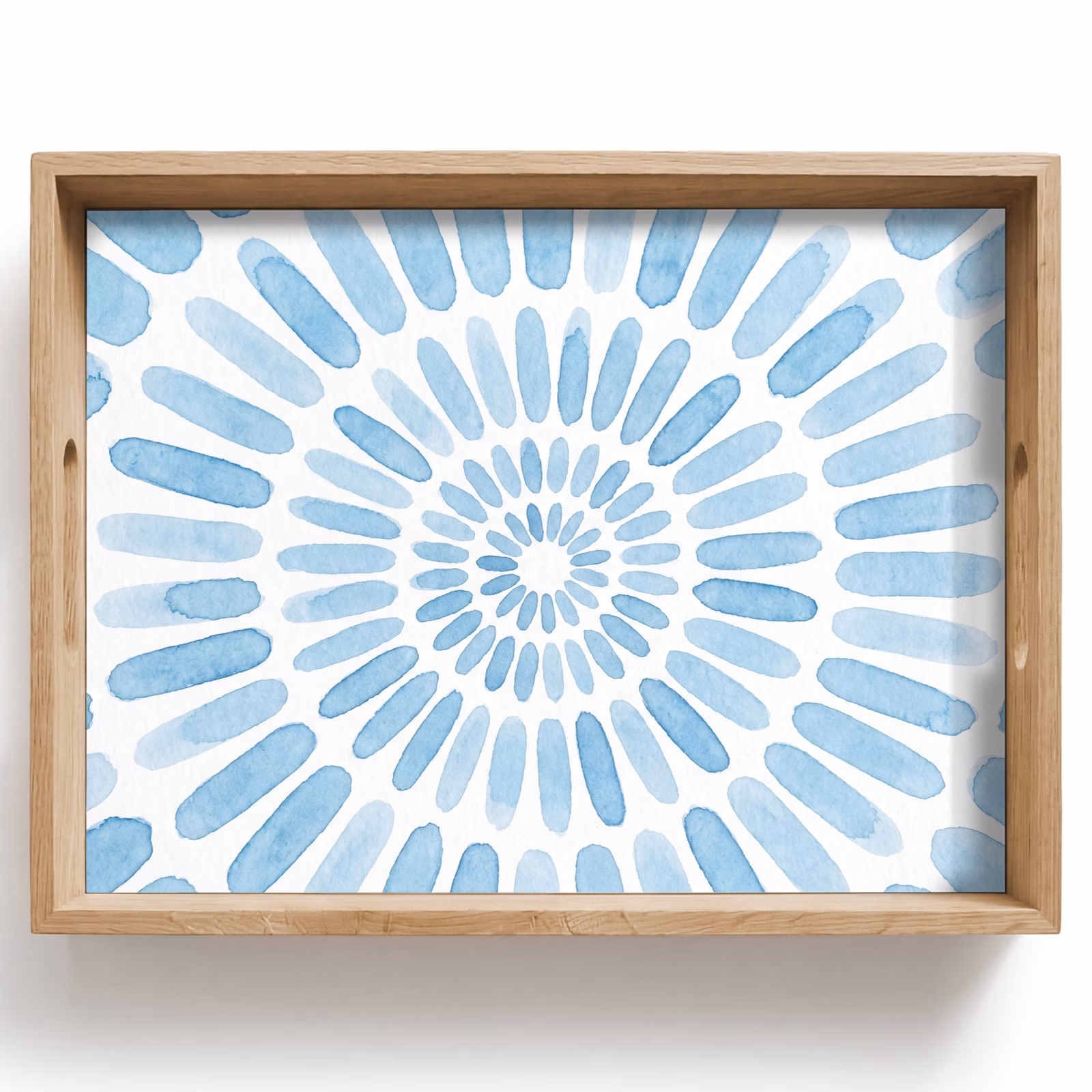 Tray - Abstract - Shapes - Art - Watercolor - Blue — 1