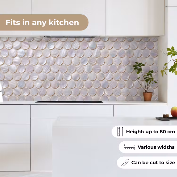 Kitchen splashback - Pattern - Circles - Abstract - Modern - White — 7