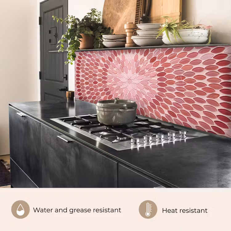 Kitchen splashback - Pattern - Mosaic - Oval - Abstract - Pink — 5