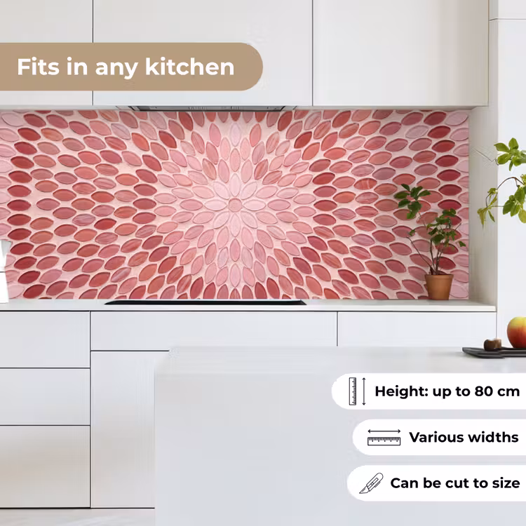 Kitchen splashback - Pattern - Mosaic - Oval - Abstract - Pink — 7