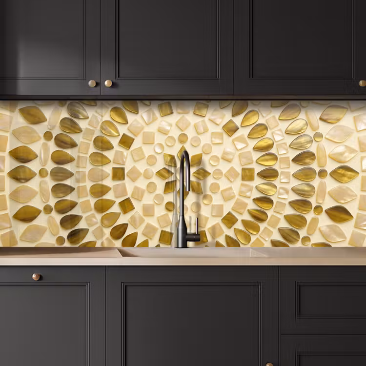 Kitchen splashback - Pattern - Shapes - Mosaic - Abstract - Gold — 6