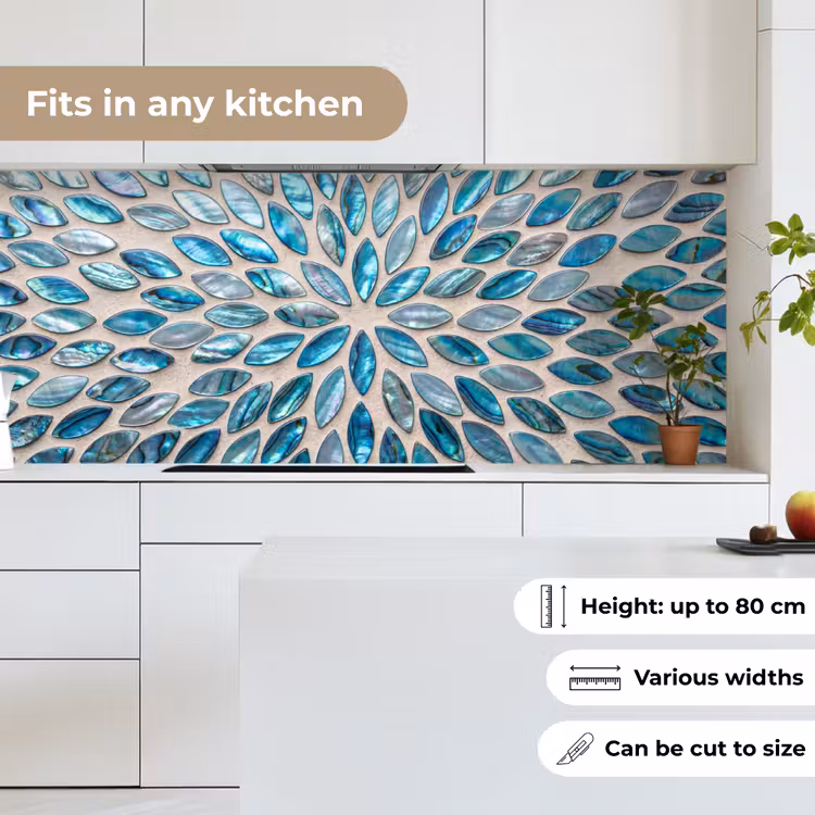 Kitchen splashback - Pattern - Shine - Abstract - Blue - Decoration — 7