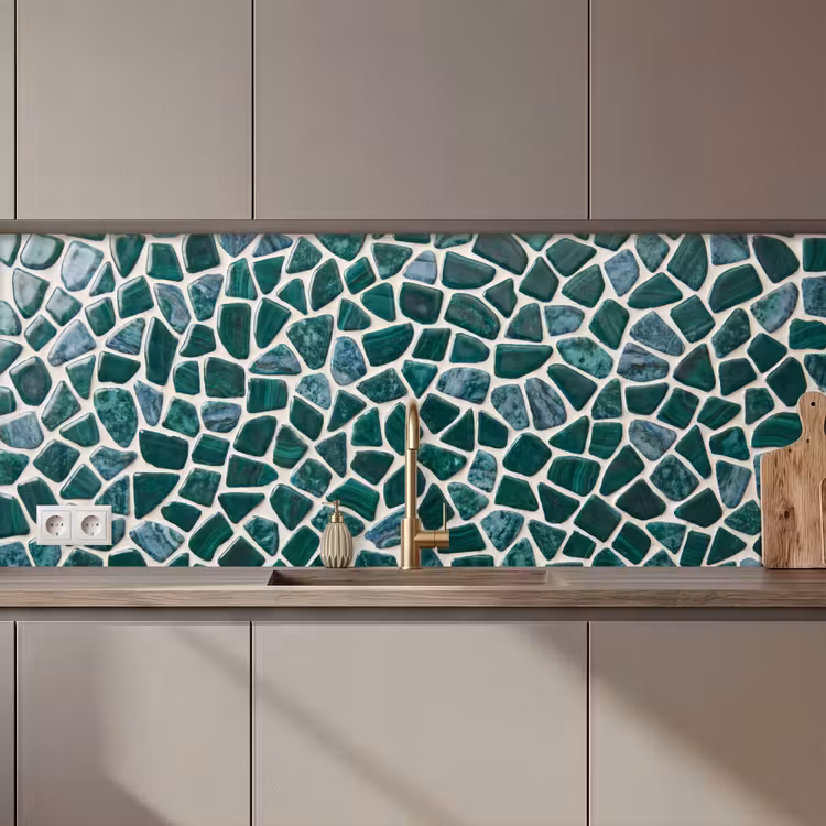 Kitchen splashback - Texture - Stone - Green - Abstract - Pattern — 1
