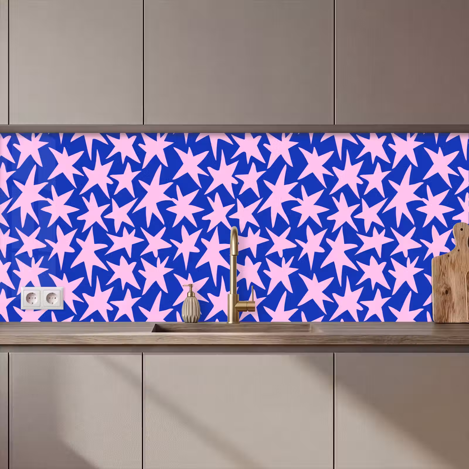 Kitchen splashback - Modern - Stars - Blue — 1