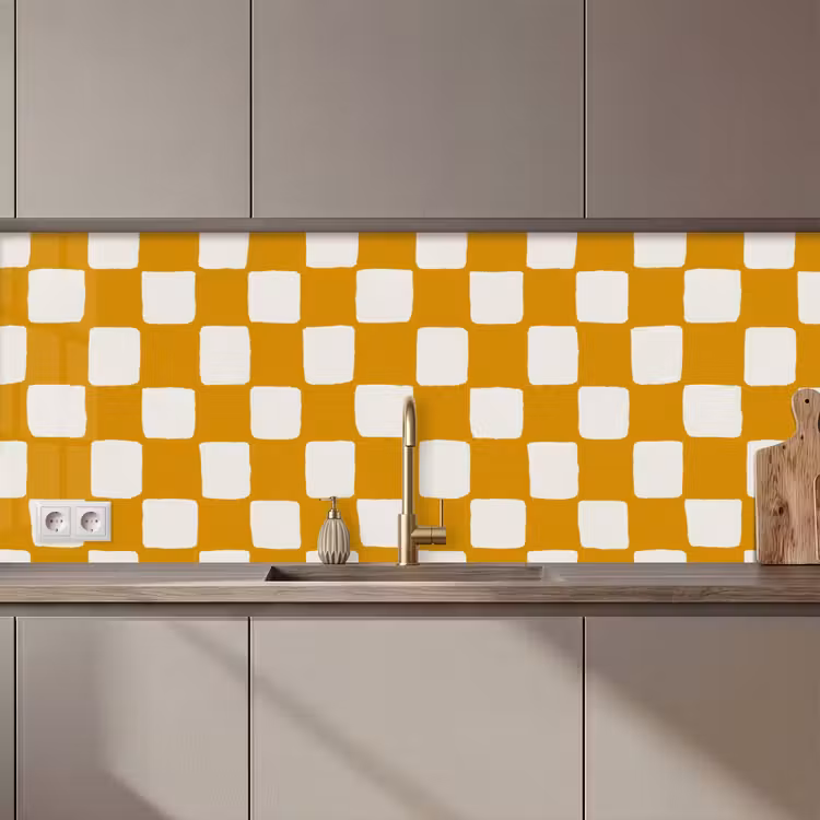 Kitchen splashback - Graphic - Pattern - Ochre — 1