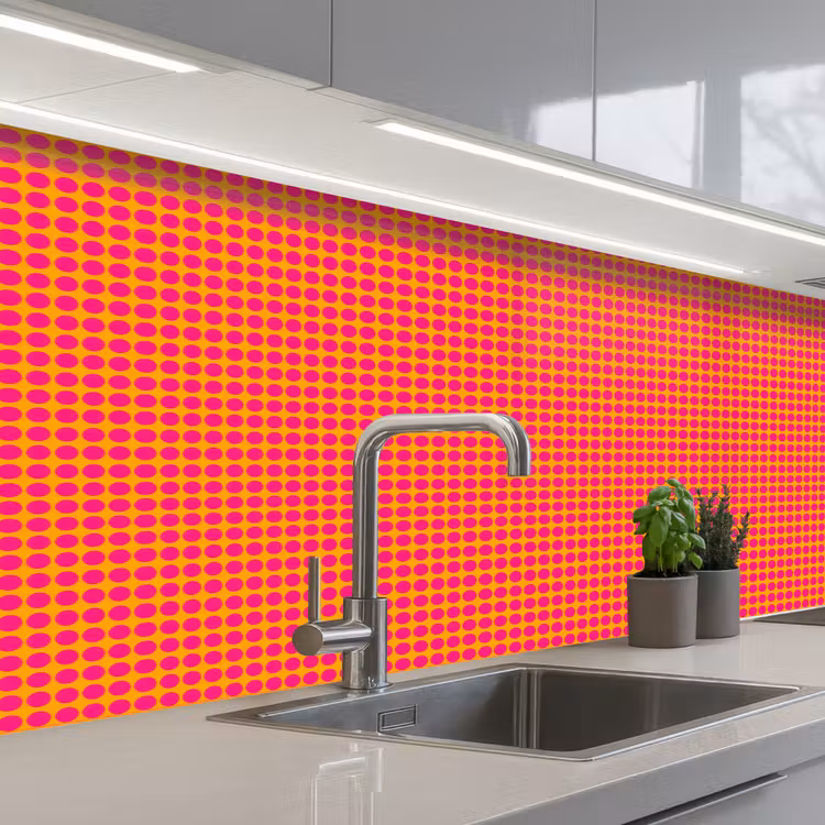 Kitchen splashback - Modern - Dots - Orange — 2
