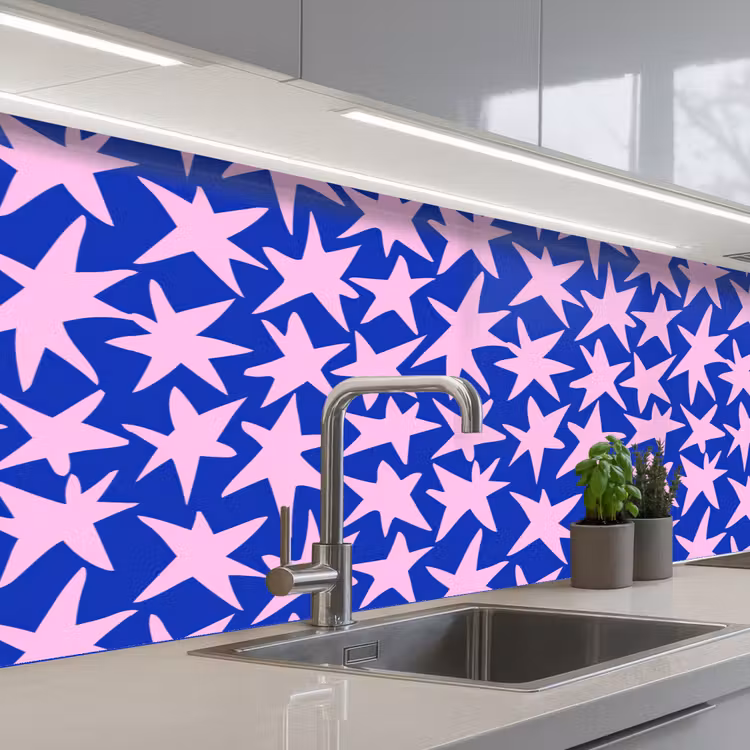Kitchen splashback - Modern - Stars - Blue — 2