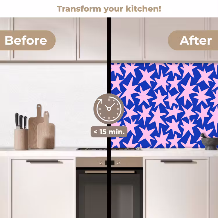 Kitchen splashback - Modern - Stars - Blue — 3