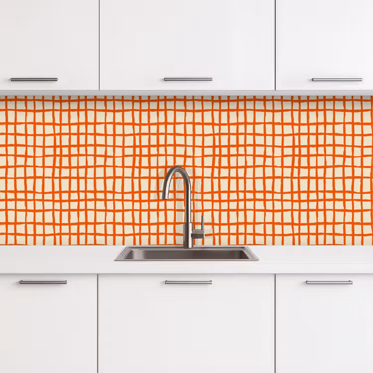 Kitchen splashback - Pattern - Lines - Orange — 4