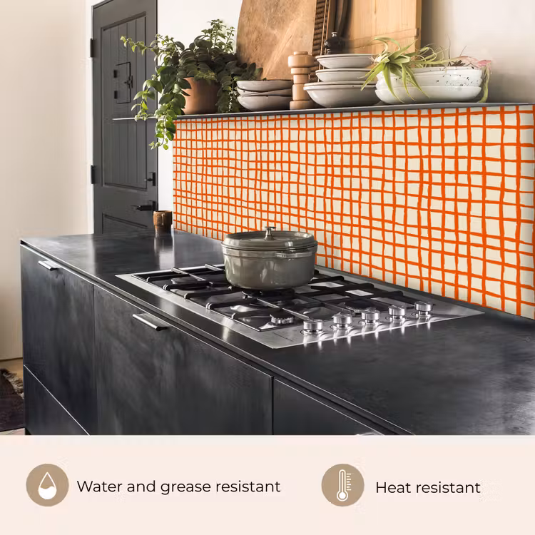 Kitchen splashback - Pattern - Lines - Orange — 5