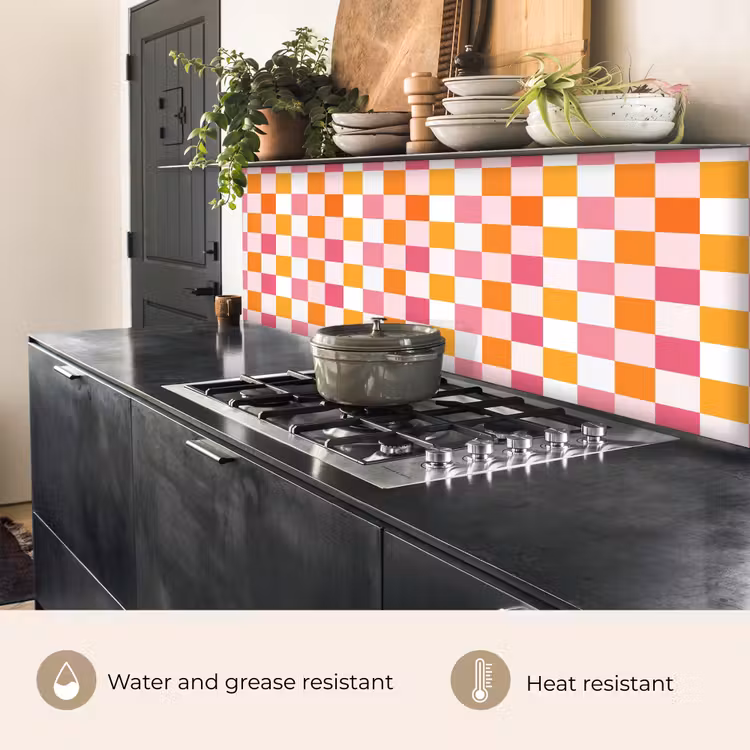 Kitchen splashback - Pattern - Square - Pink — 5