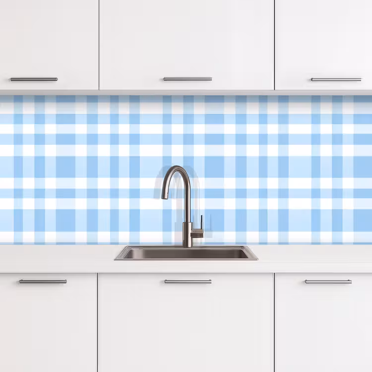 Kitchen splashback - Plaid - Pattern - Blue — 4