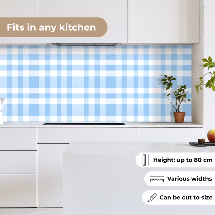 Kitchen splashback - Plaid - Pattern - Blue — 7