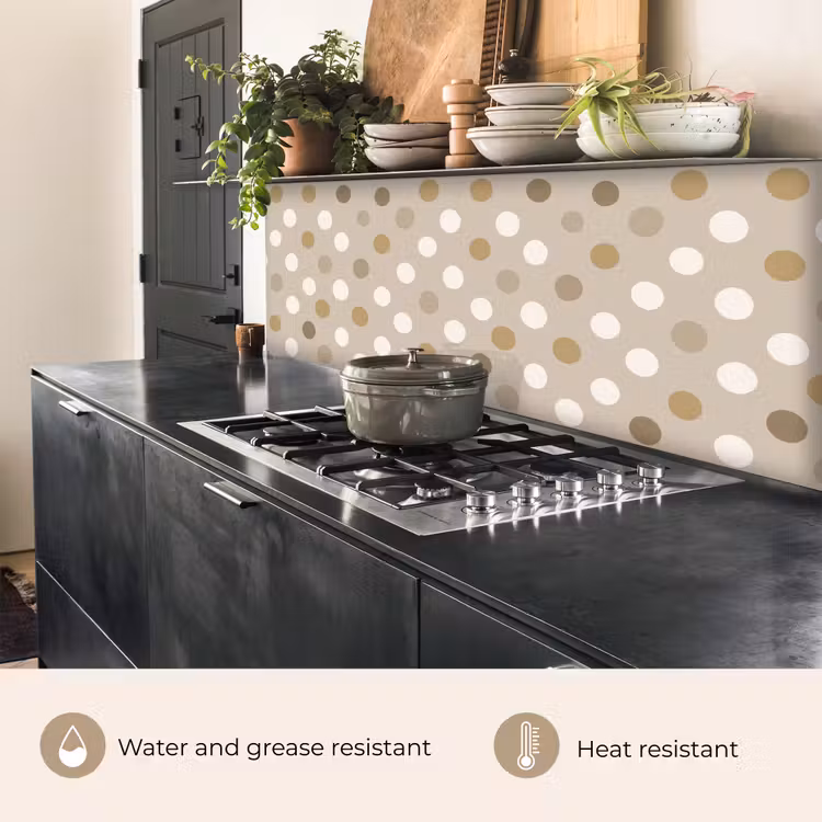 Kitchen splashback - Polka - Dots - Beige — 5