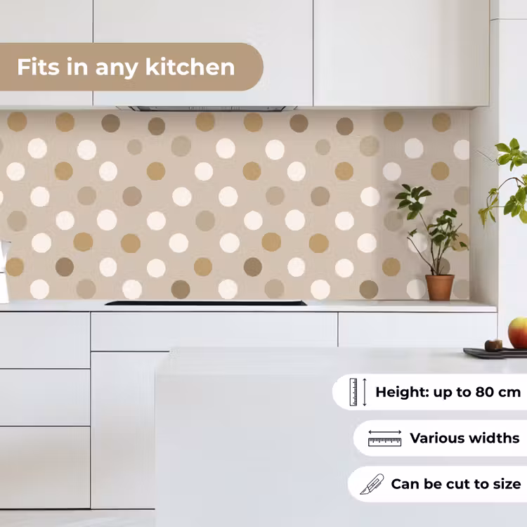 Kitchen splashback - Polka - Dots - Beige — 7